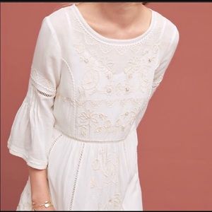 Anthropologie Akemi Kin Boho Embroidered Dress - XS